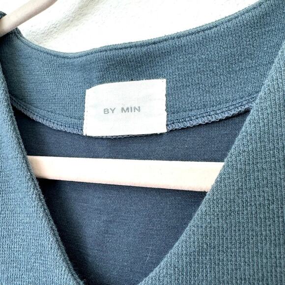 By Min Soft V-Neck Midi Dress with Side Slits - Picture 2 of 7